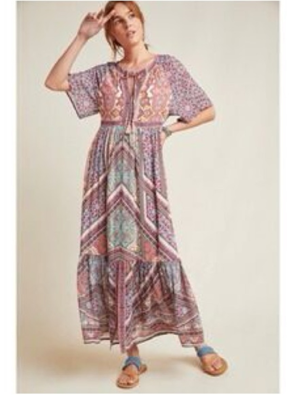 Kachel paisley maxi dress L